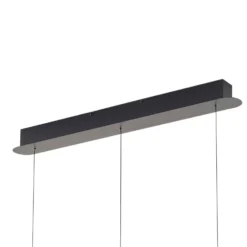 Lucande Lámpara colgante LED Joran, 3 luces, blanca, cristal