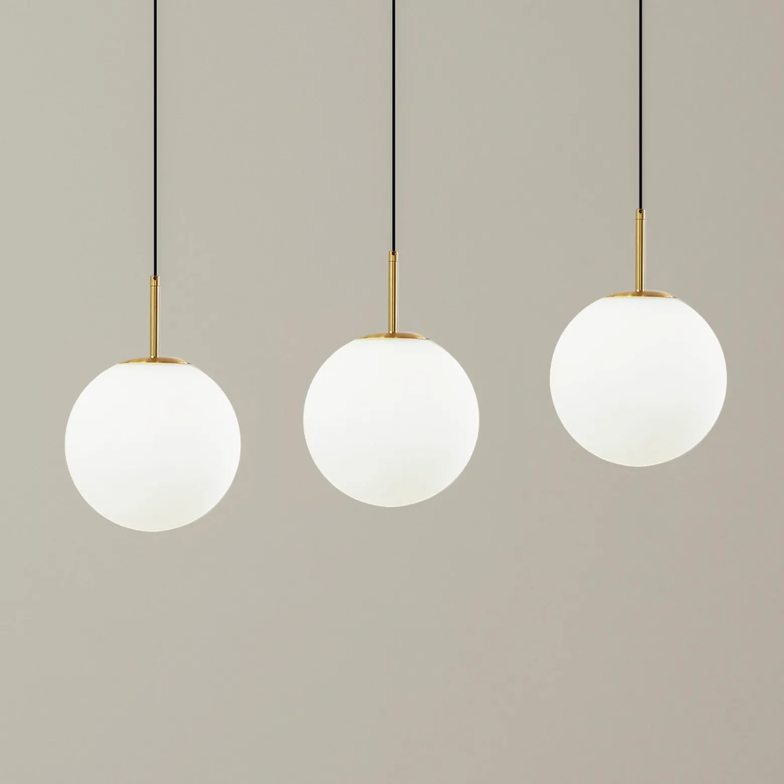 Lucande Lámpara colgante LED Joran, 3 luces, blanca, cristal