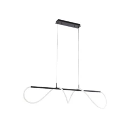 Lucande Lámpara colgante LED Kisune, blanco/negro, metal