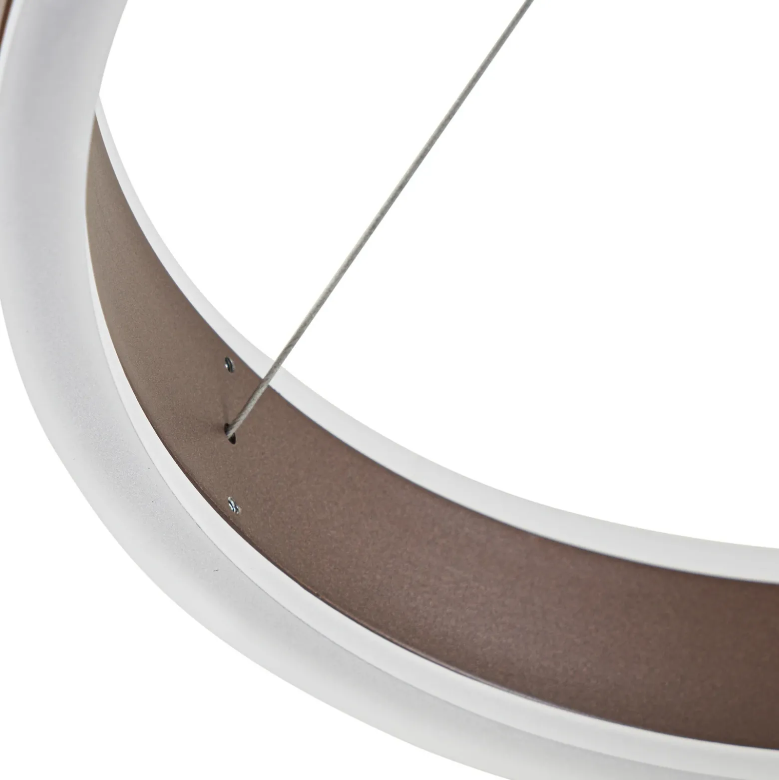 Lucande Lámpara colgante LED Kolo, 114 cm, 3 luces, marrón, atenuable