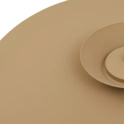 Lucande Lámpara colgante LED Livie, beige, aluminio, Ø 50 cm