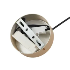 Lucande Lámpara colgante LED Livie, beige, aluminio, Ø 50 cm