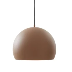 Lucande Lámpara colgante LED Lythara, marrón, Ø 50 cm, aluminio