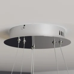 Lucande lámpara colgante LED Lyani, 60 cm, 2 luces, cromo, atenuable