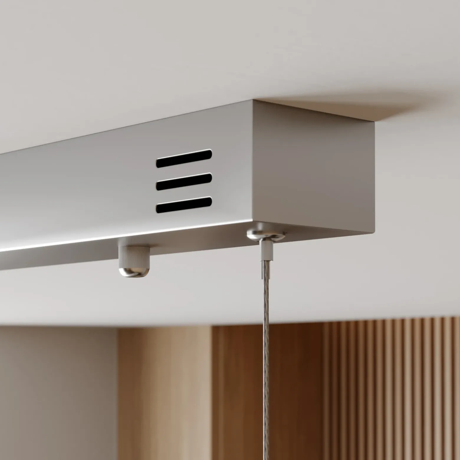 Lucande Lámpara colgante LED Lyani, 85 cm, 2 luces, cromada, atenuable