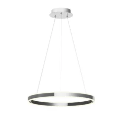 Lucande Lámpara colgante LED Lyani, Ø 60 cm, cromo, atenuable