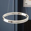 Lucande Lámpara colgante LED Lyani, Ø 50 cm, cromo, atenuable