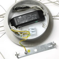 Lucande Lámpara colgante LED Lyani, Ø 50 cm, cromo, atenuable