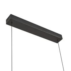 Lucande Lámpara colgante LED Madu, negra, metal, 92,5 cm de largo