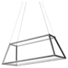 Lucande Lámpara colgante LED Mensola, negra, aluminio, 75 cm