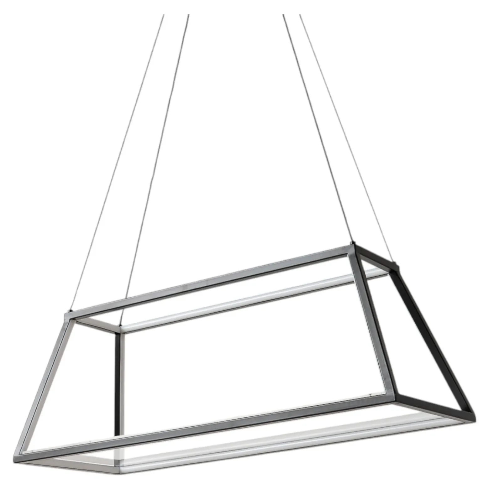 Lucande Lámpara colgante LED Mensola, negra, aluminio, 75 cm