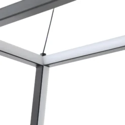 Lucande Lámpara colgante LED Mensola, negra, aluminio, 75 cm