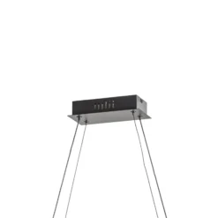 Lucande Lámpara colgante LED Mensola, negra, aluminio, 75 cm