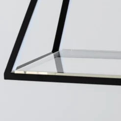 Lucande Lámpara colgante LED Mensola, negra, aluminio, 75 cm