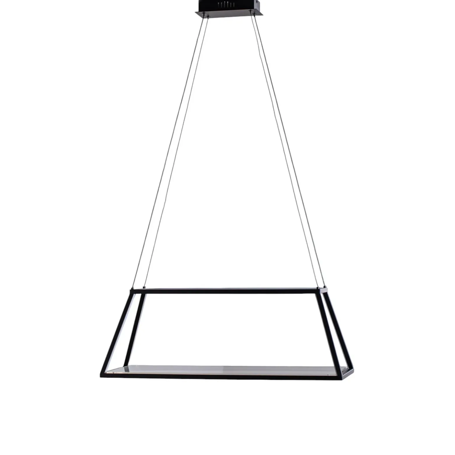 Lucande Lámpara colgante LED Mensola, negra, aluminio, 75 cm