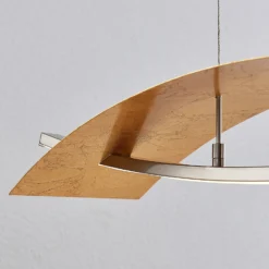 Lucande Lámpara colgante LED Marija, 91 cm, dorada, atenuable