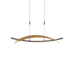 Lucande Lámpara colgante LED Marija, 91 cm, dorada, atenuable
