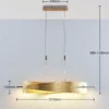 Lucande Lámpara colgante LED Marija, 101 cm, dorada, atenuable