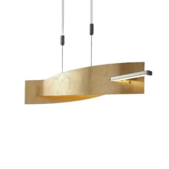 Lucande Lámpara colgante LED Marija, 101 cm, dorada, atenuable