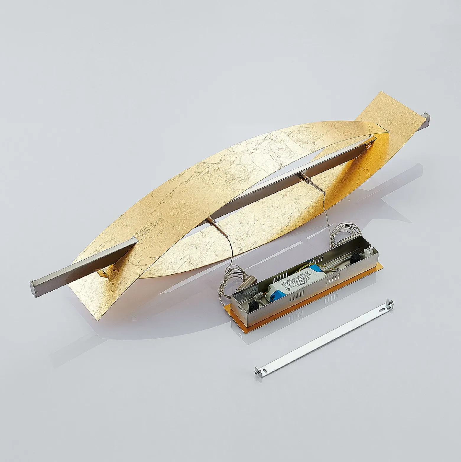 Lucande Lámpara colgante LED Marija, 101 cm, dorada, atenuable