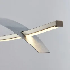 Lucande Lámpara colgante LED Marija, 91 cm, plata, atenuable