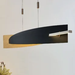 Lucande lámpara colgante LED Marija, 101 cm, negra, atenuable