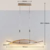 Lucande Lámpara colgante LED Marija, 91 cm, dorada, atenuable