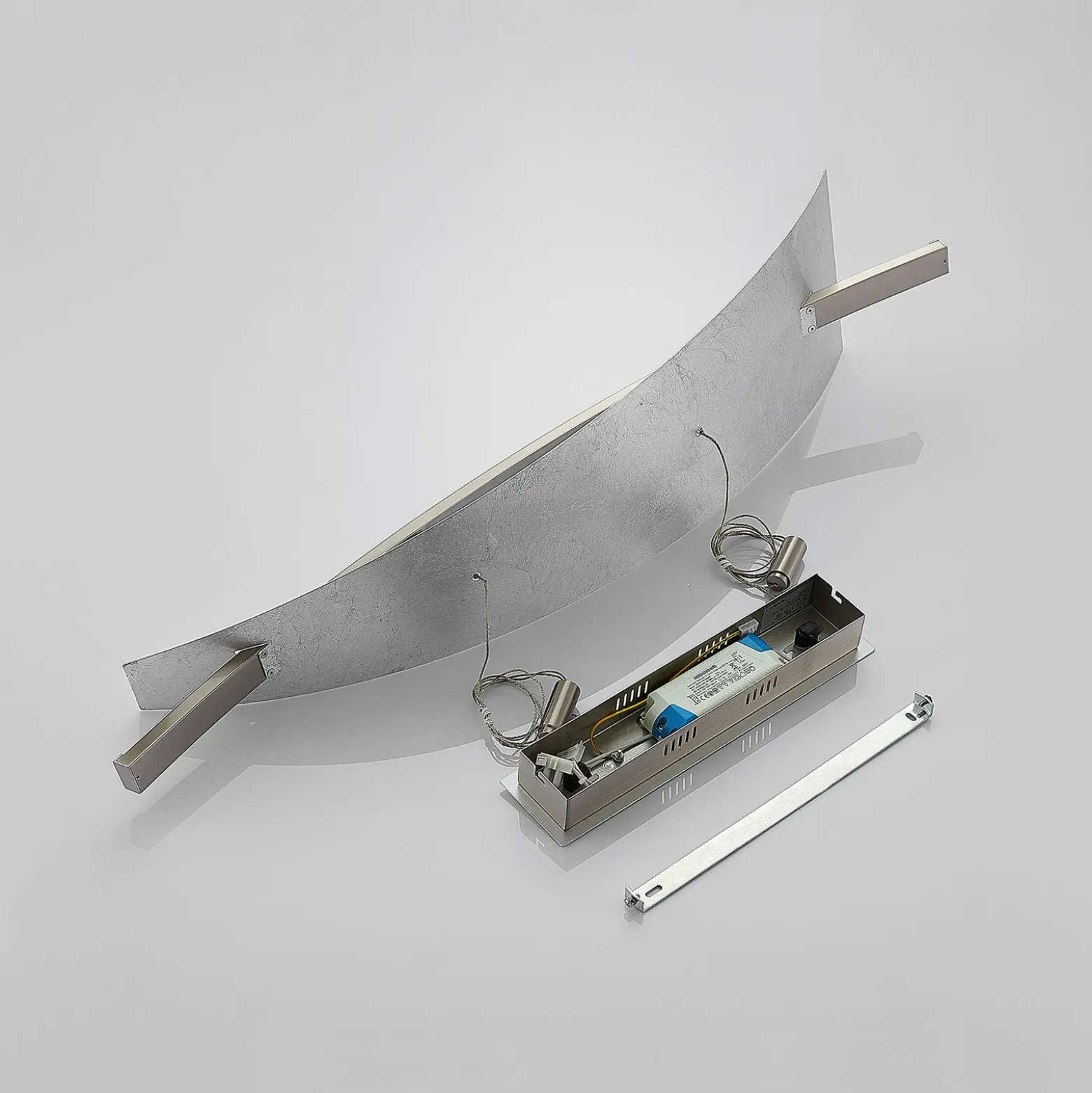 Lucande Lámpara colgante LED Marija, 91 cm, plata, atenuable