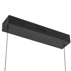 Lucande Lámpara colgante LED Pendolo, negra, aluminio, 120 cm