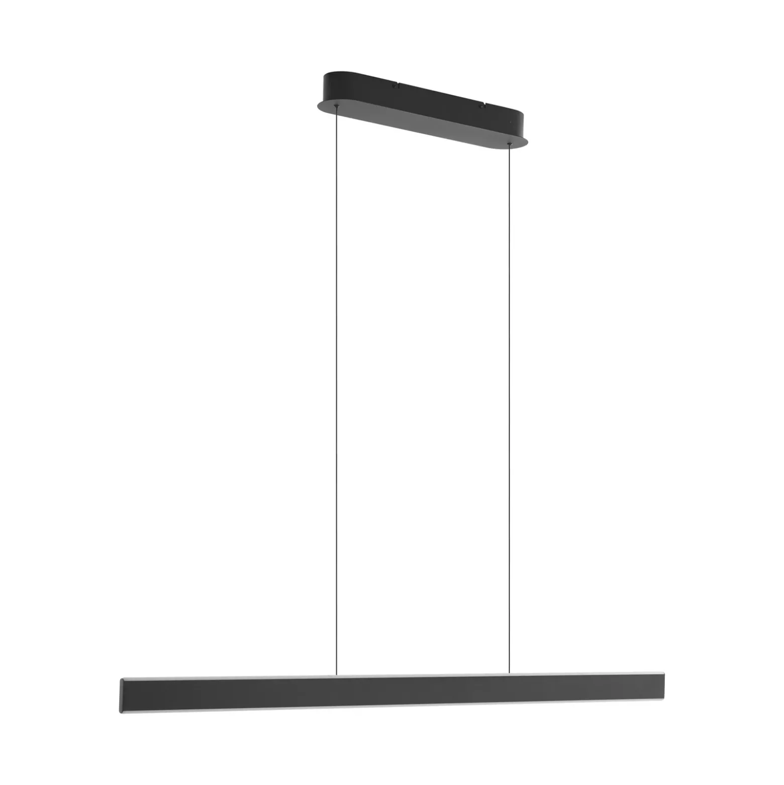 Lucande Lámpara colgante LED Philine, longitud 121 cm, hierro negro