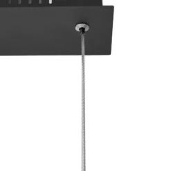 Lucande Lámpara colgante LED Rodado, negro, 110 cm, aluminio