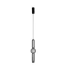 Lucande Lámpara colgante LED Savete, gris humo, vidrio, Ø 12 cm
