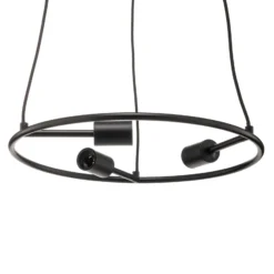 Lucande Lámpara colgante Linnard de acero, 3 luces