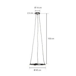 Lucande Lámpara colgante Linnard de acero, 3 luces