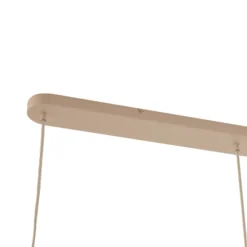 Lucande Lámpara colgante Malisa, beige, 3 luces, metal, 90 cm