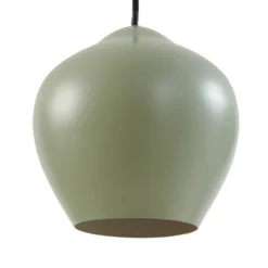 Lucande lámpara colgante Malisa, verde, 3 luces, metal, longitud 90cm