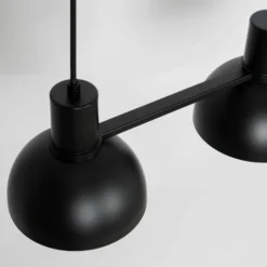 Lucande Lámpara colgante Mostrid, negra, 3 luces
