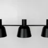 Lucande Lámpara colgante Servan, negra, 3 luces