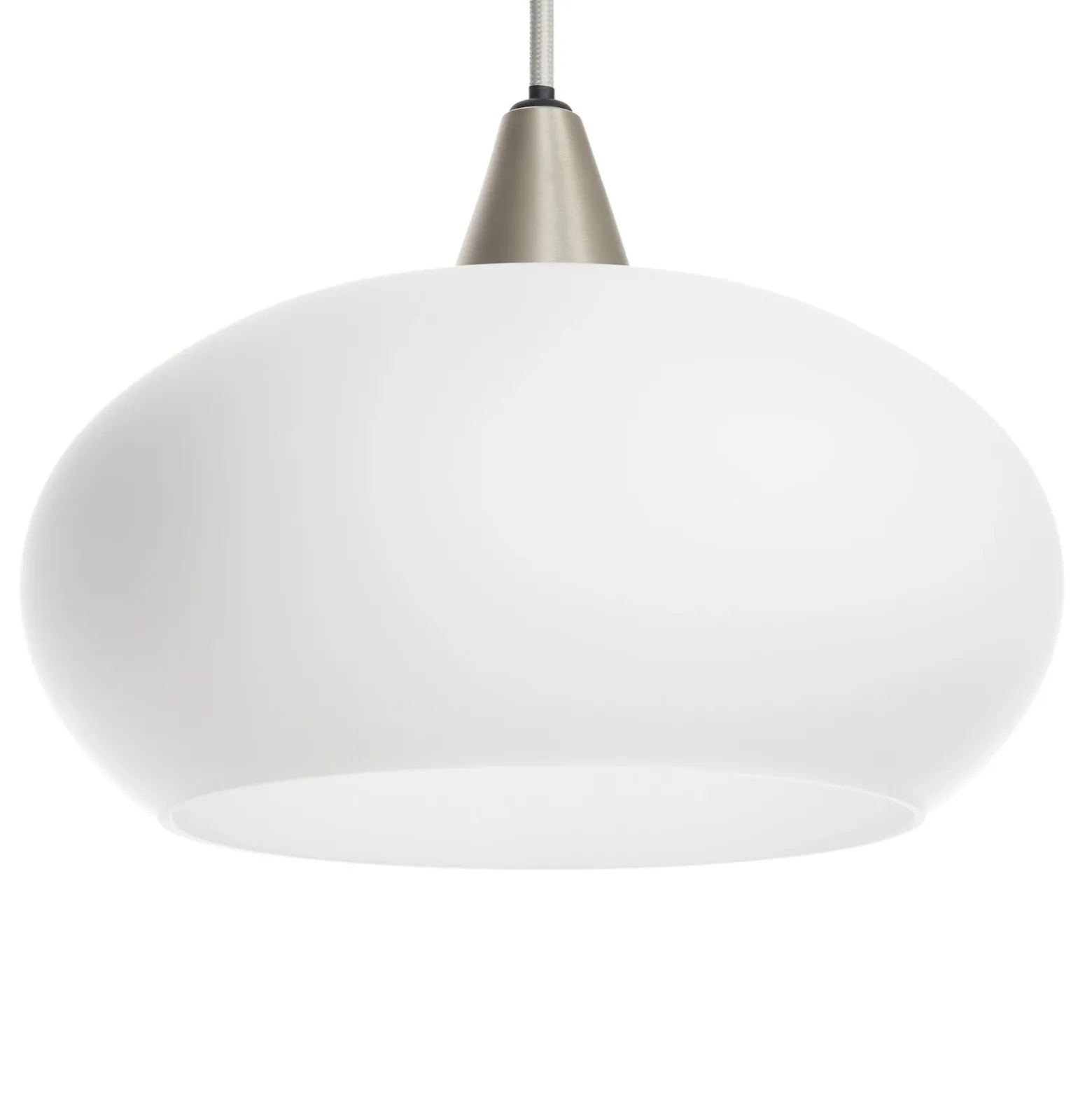Lucande lámpara colgante Sharvil, 3 luces, blanco, cristal, 97cm