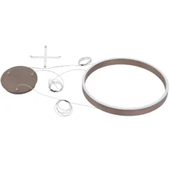 Lucande Lámpara colgante Smart LED Yonam, café, 1 luz, Tuya