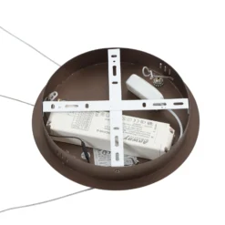 Lucande Lámpara colgante Smart LED Yonam, café, 1 luz, Tuya