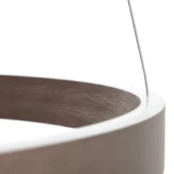 Lucande Lámpara colgante Smart LED Yonam, café, 1 luz, Tuya