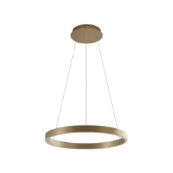 Lucande Lámpara colgante Smart LED Yonam, dorada, 1 luz, Tuya