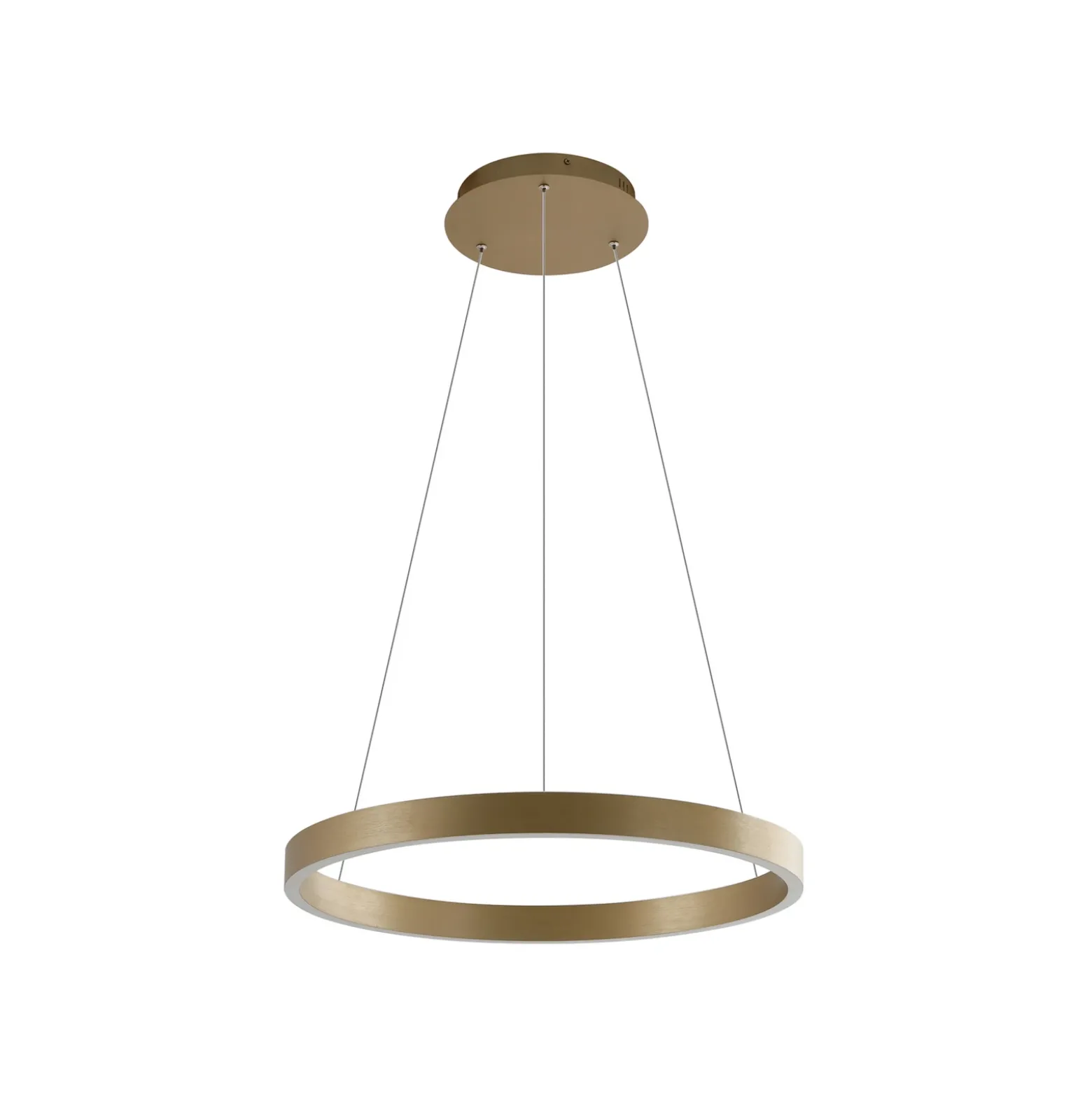 Lucande Lámpara colgante Smart LED Yonam, dorada, 1 luz, Tuya