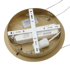 Lucande Lámpara colgante Smart LED Yonam, dorada, 1 luz, Tuya
