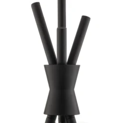 Lucande Lámpara colgante Sotiana, 3 luces, redonda, negra