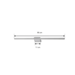 Lucande lámpara de espejo LED Kivana, cromo, metal, 90 cm, IP44