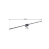 Lucande Lámpara de espejo LED Kivana, negra, metal, 120 cm IP44