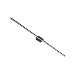 Lucande Lámpara de espejo LED Kivana, negra, metal, 120 cm IP44