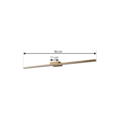 Lucande Lámpara de espejo LED Kivana, cobre, metal, 90 cm, IP44